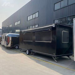 19.4ft Black Enclosed Food Trailer for Event Catering with Retractable Awning & Dual Windows