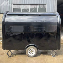 Compact Black Food Trailer Mobile Coffee Ice Cream Street Food Stand