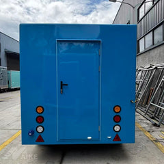 Blue Step Van Food Truck with Serving Window for Burgers, BBQ and Street Food