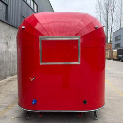 Red Mobile Food Trailer Double Axle Catering Truck Street Food Van