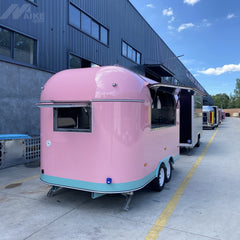 Pink Catering Food Trailer Mobile Concession Stand Coffee Ice Cream Dessert Bar