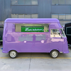 Vintage Purple Food Truck Mobile Catering Trailer Coffee Ice Cream Van