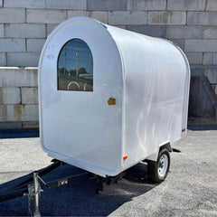 Minimalist White Round-Top Food Trailer [2.2m] - Compact Mobile Concession Cart (Single Axle)
