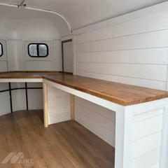 Rustic Wood Horse Trailer Food Cart for Coffee, Bakery and Outdoor Event Catering