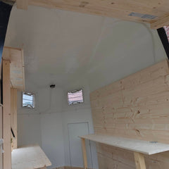 Matte Black Horse Box Trailer [3m] - Industrial Style with Natural Wood Trim