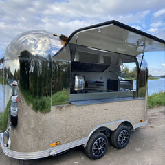Premium Mirror Finish Catering Trailer [4m] - Aero-Style Mobile Concession Unit