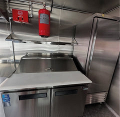 Custom Graphic Black & Red Food Trailer - Fast Food Theme Dual Axle