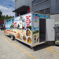 Large Mobile Kitchen Food Trailer with Dual Serving Windows for BBQ, Tacos, Coffee and Street Food Business