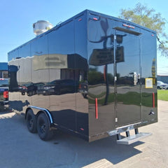 Glossy Black Concession Trailer [5m] - Climate Controlled with A/C & Generator Cage