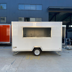 Blank Canvas White Food Trailer - Single Axle Mobile Kitchen