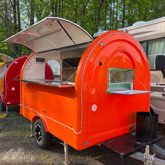 Custom Teardrop Food Trailer Compact Mobile Kitchen Cart for Coffee, Desserts and Street Food Business