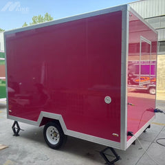 Hot Pink Enclosed Food Trailer - Compact Single Axle Dessert Cart