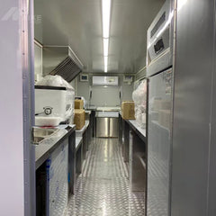 Large White Enclosed Food Trailer with Diamond Plate - Dual Axle