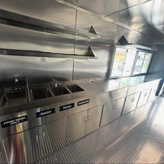 Commercial Burger Food Trailer with Stainless Steel Kitchen for BBQ, Burgers and Fast Food