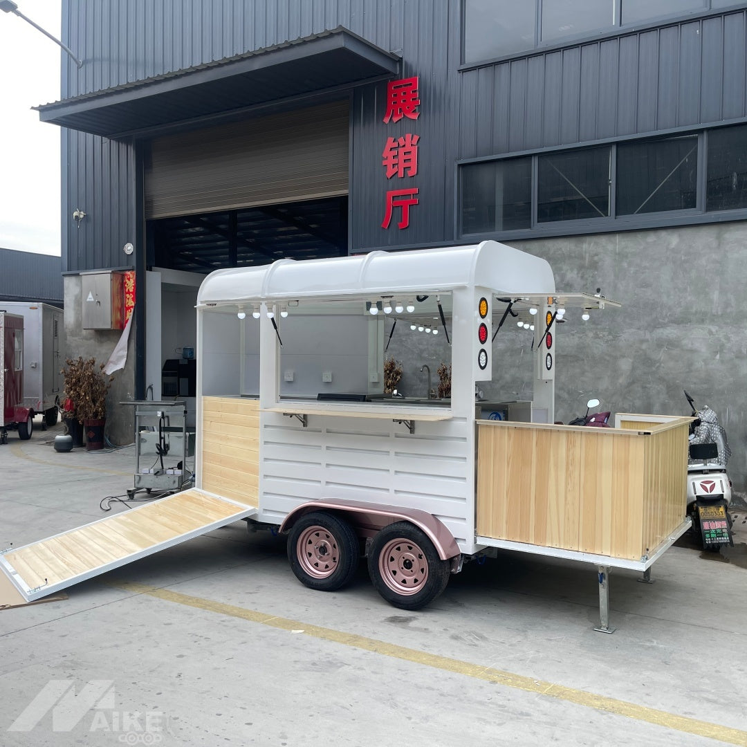 Vintage Horse Box Food Trailer | Mobile Catering Cart for Coffee, BBQ, Street Food