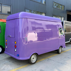 Vintage Purple Food Truck Mobile Catering Trailer Coffee Ice Cream Van