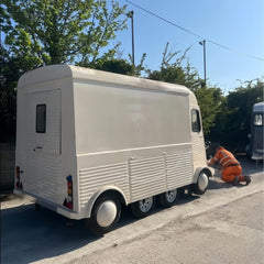 Classic Citroen Style Catering Trailer - Towable Corrugated Concession Unit