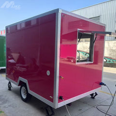 Hot Pink Enclosed Food Trailer - Compact Single Axle Dessert Cart