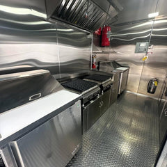 13.1ft Custom Wrapped Enclosed Food Trailer for Griddle & Street Food with Dual Axle & Large Serving Window