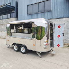 13.1ft Mirror Stainless Steel Aero Style Food Trailer for Premium Event Catering with Dual Axle