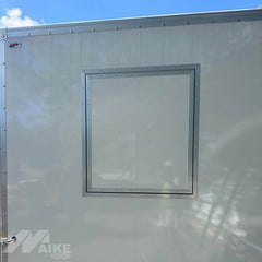 White Double Axle Food Trailer with Commercial Kitchen for Coffee, Snacks and Street Food