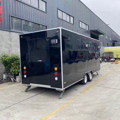 Sleek Black Catering Trailer | Mobile Coffee, BBQ, or Fast Food Van