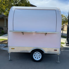 Pink Coffee Food Trailer Mobile Concession Catering Street Food Dessert Unit