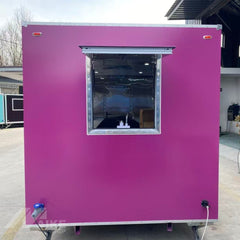 Pink Double Axle Food Trailer with Stainless Steel Kitchen for Coffee, Desserts and Street Food