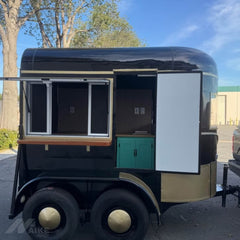 Custom Vintage Horse Trailer Style Food Trailer for Coffee, Desserts and Street Food