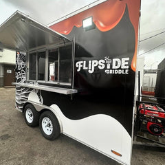 13.1ft Custom Wrapped Enclosed Food Trailer for Griddle & Street Food with Dual Axle & Large Serving Window
