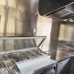 Vintage Silver Food Trailer with Serving Windows Mobile Kitchen for Coffee, BBQ and Street Food