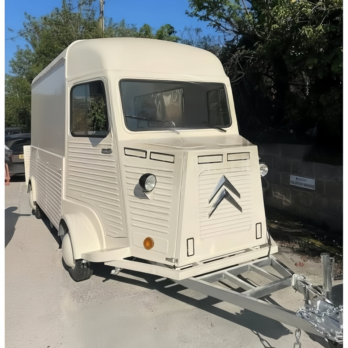 Classic Citroen Style Catering Trailer - Towable Corrugated Concession Unit