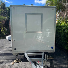 White Double Axle Food Trailer with Commercial Kitchen for Coffee, Snacks and Street Food