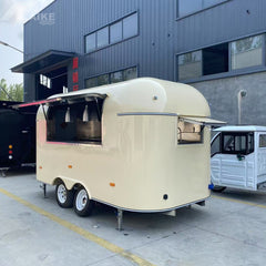 Vintage Cream Capsule Food Trailer - Dual Axle Mobile Cafe