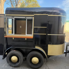 Custom Vintage Horse Trailer Style Food Trailer for Coffee, Desserts and Street Food