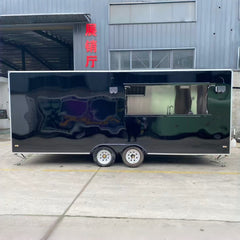 Sleek Black Catering Trailer | Mobile Coffee, BBQ, or Fast Food Van