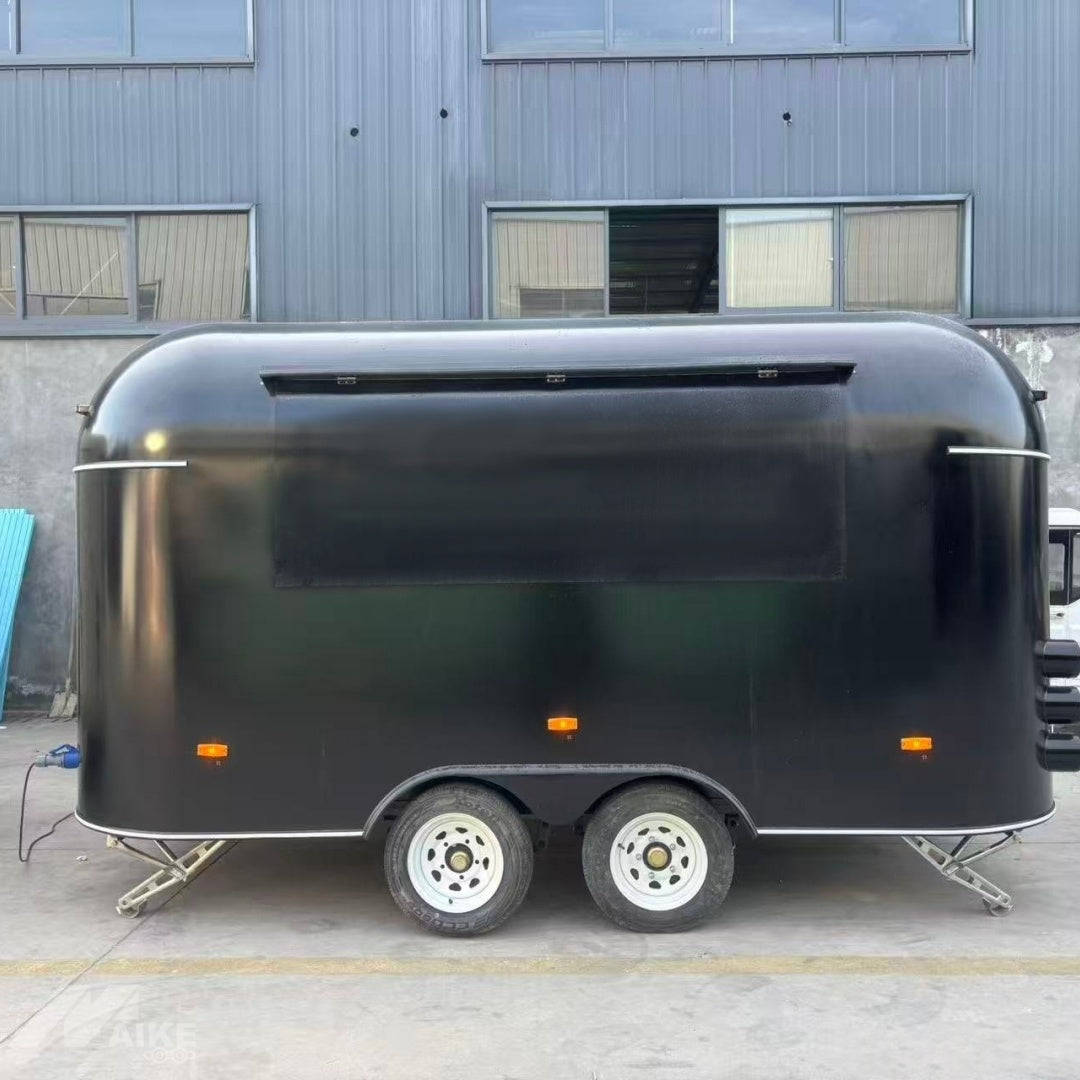 Food Trailer Shell Sleek Black Capsule Food Trailer - Dual Axle Commercial Kitchen ...
