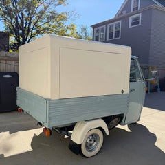 Pastel Blue & Cream Ape Style Food Cart - Vintage Tricycle