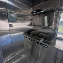 13.1ft Custom Wrapped Enclosed Food Trailer for Ice Cream & Water Ice with Exterior Speakers & Sliding Window