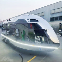 Mirror Polished Silver Bullet Food Trailer - Dual Axle
