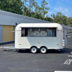 16ft Retro Mobile Food Trailer - Vintage Airstream Style Catering Trailer