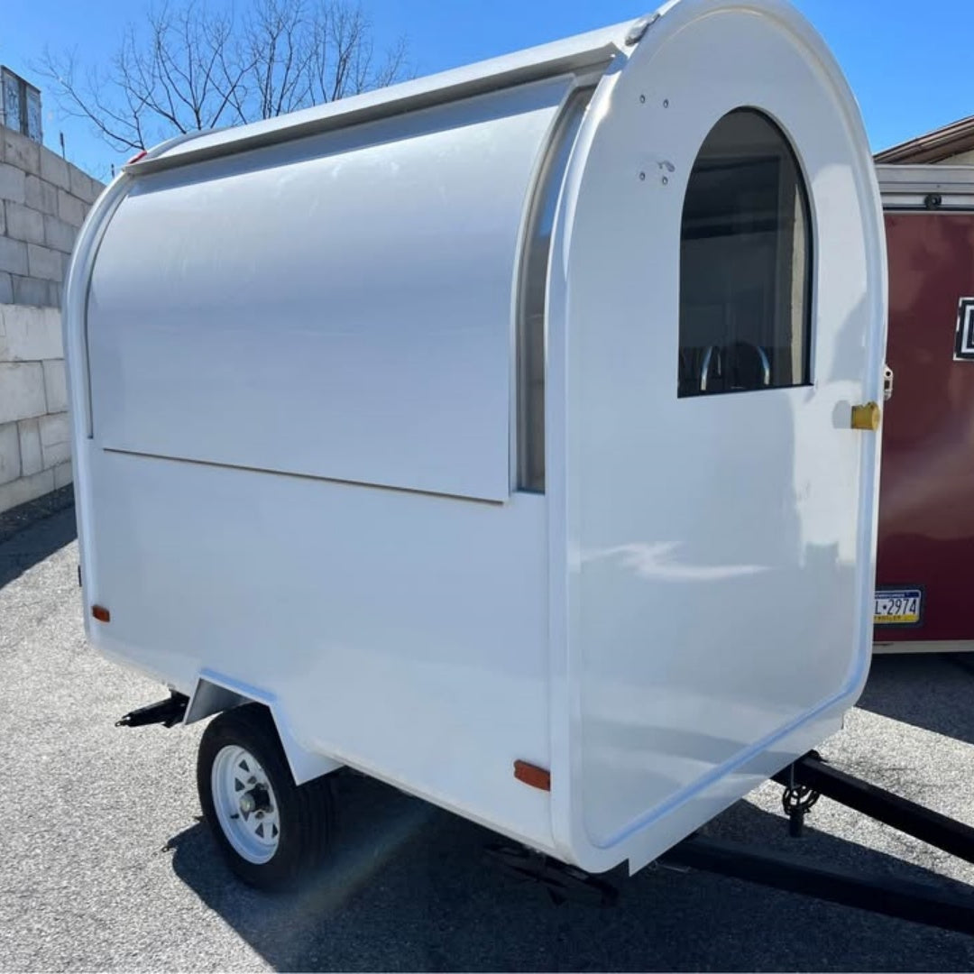 Small Retro Style Food Trailer | Compact Mini Mobile Kitchen Cart