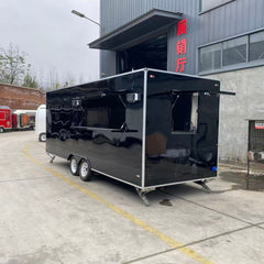 Sleek Black Catering Trailer | Mobile Coffee, BBQ, or Fast Food Van