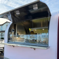 Pink Coffee Food Trailer Mobile Concession Catering Street Food Dessert Unit