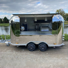 Premium Mirror Finish Catering Trailer [4m] - Aero-Style Mobile Concession Unit