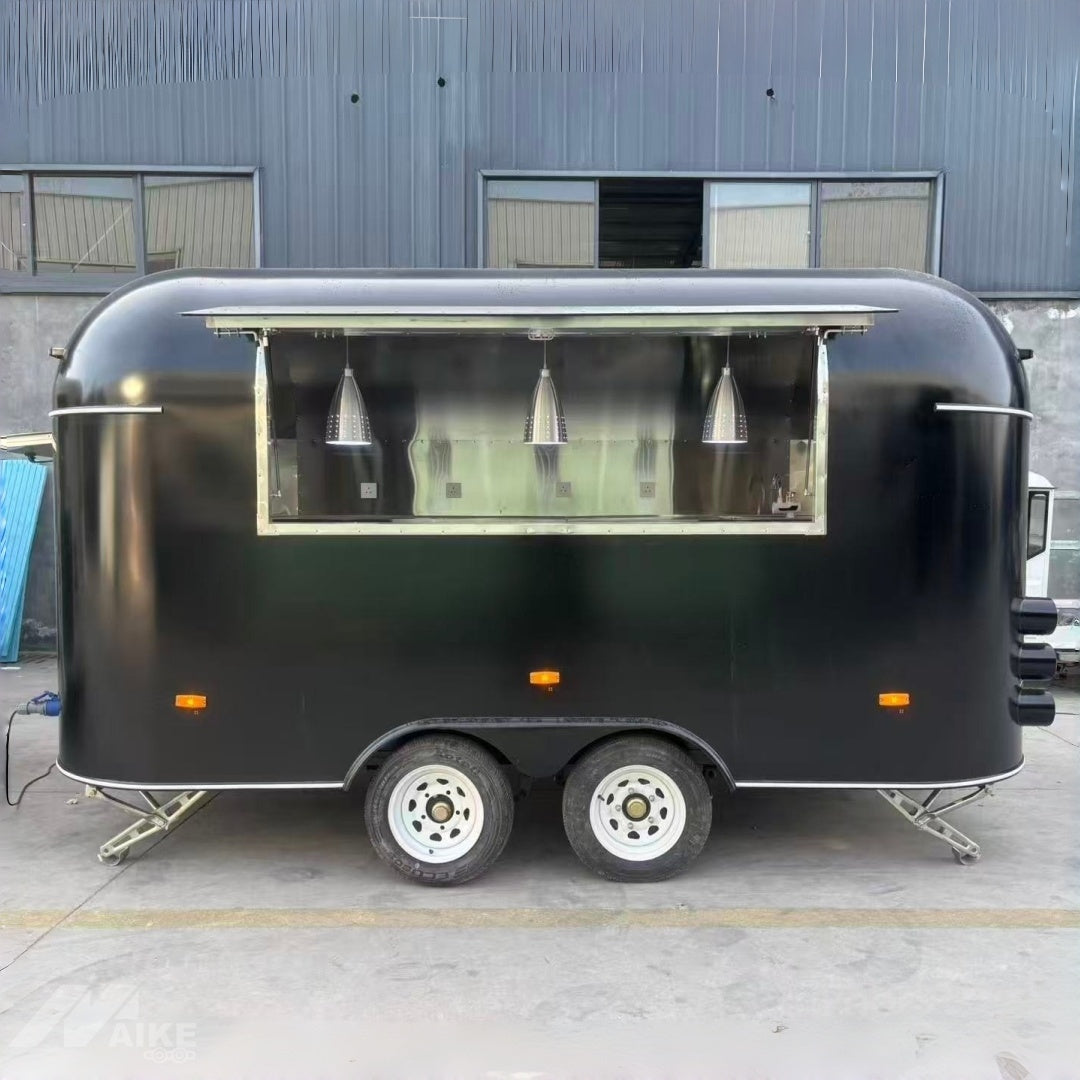 Food Trailer Shell Sleek Black Capsule Food Trailer - Dual Axle Commercial Kitchen ...