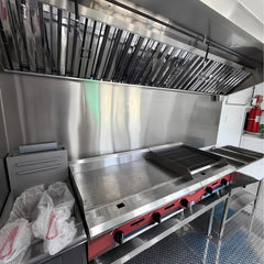 13.1ft Bright Blue Enclosed Food Trailer for Street Food & Catering with Dual Axle & LED Awning Lights
