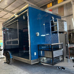 Deep Blue Mobile Kitchen - Single Axle Trailer with AC & Power Platform
