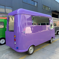 Vintage Purple Food Truck Mobile Catering Trailer Coffee Ice Cream Van