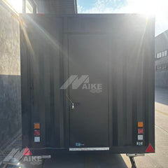 Black Container Style Food Trailer with Serving Window for BBQ, Coffee and Street Food
